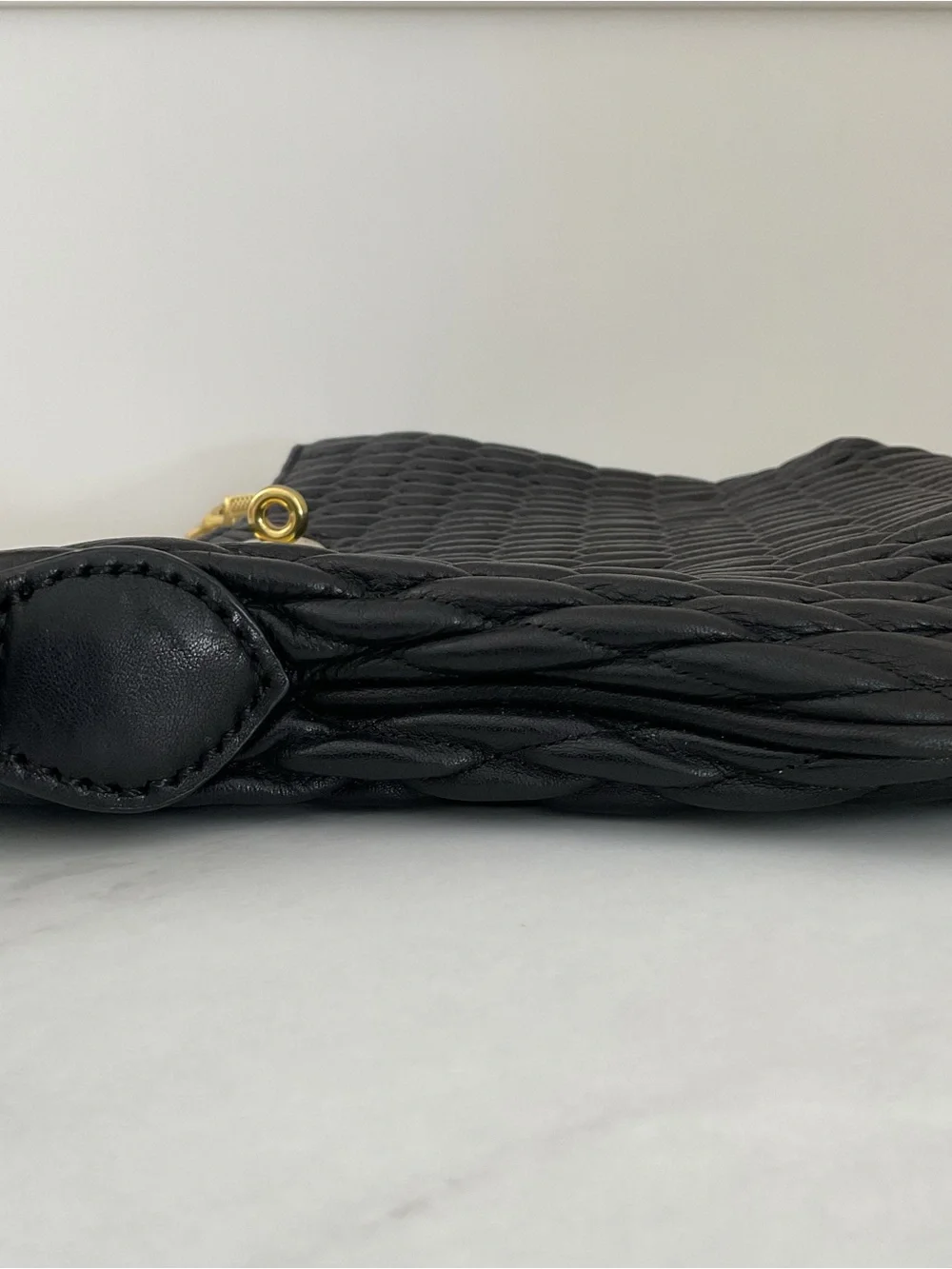 J. Crew Baby Brampton Quilted Leather Hobo Crossbody Bag